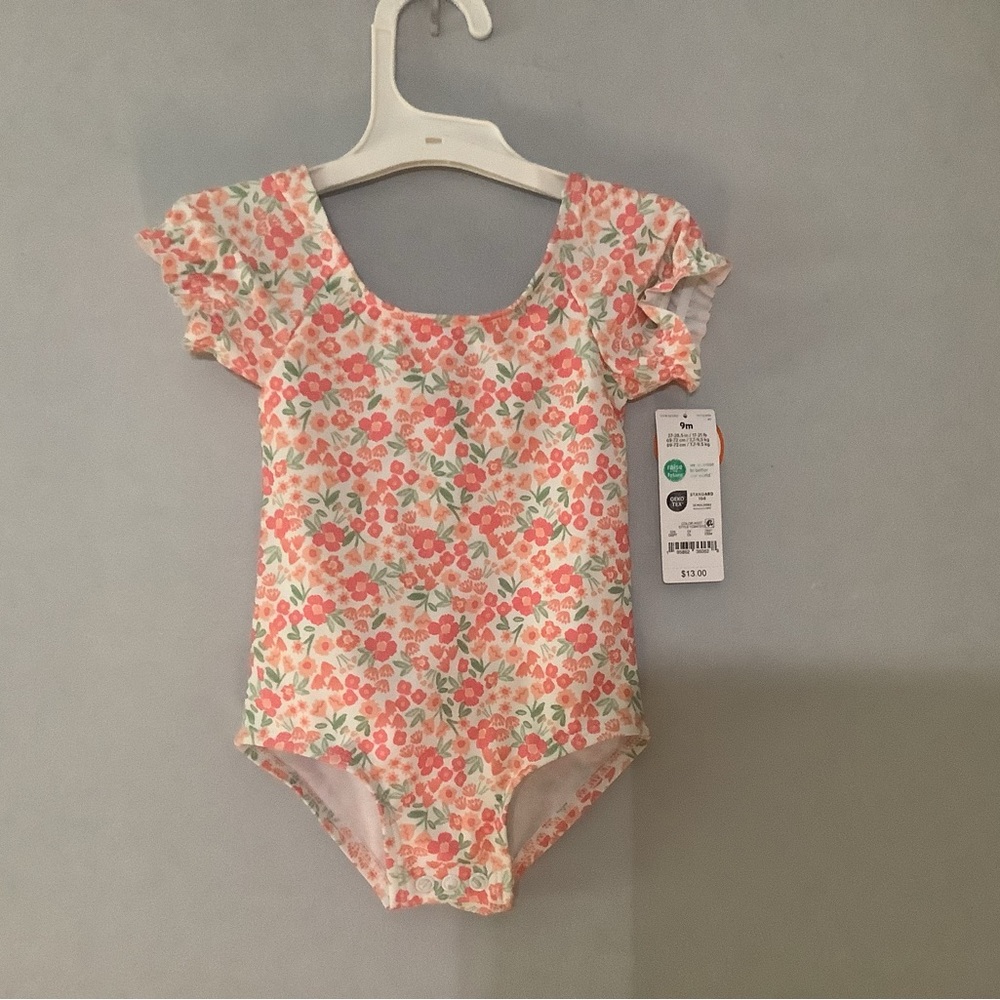 CARTERS NWT baby girls floral bathing suit